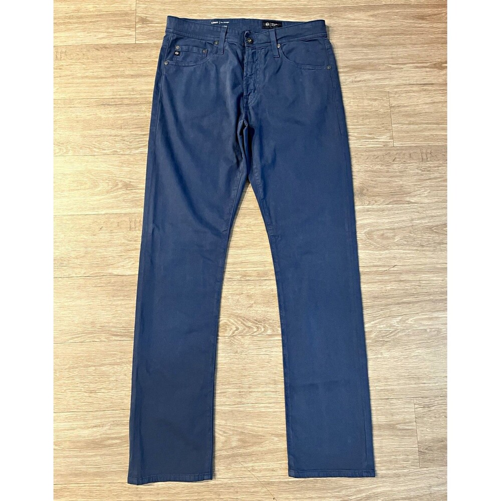 AG Adriano Goldschmied Men’s Slim Straight Mid-Rise Dark Wash Stretch Jeans 0086